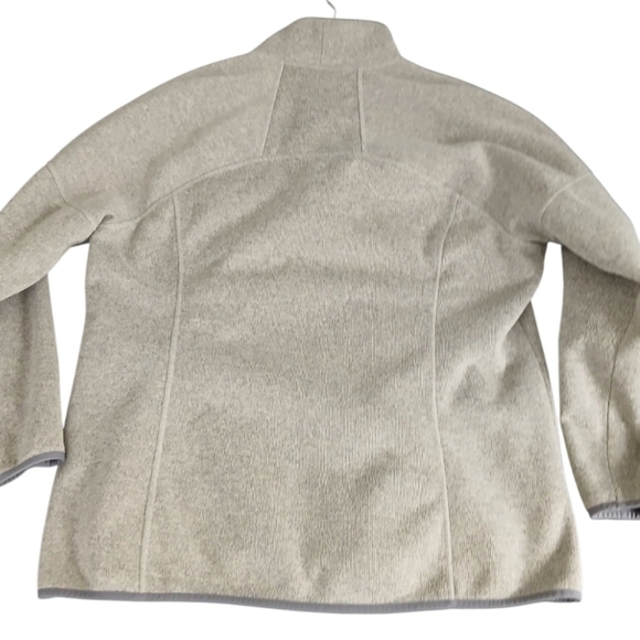 LL Bean Sweater Womens Mock Neck Full Zip Fleece Long Sleeve Dark Grey, Sz XL - Picture 4 of 11